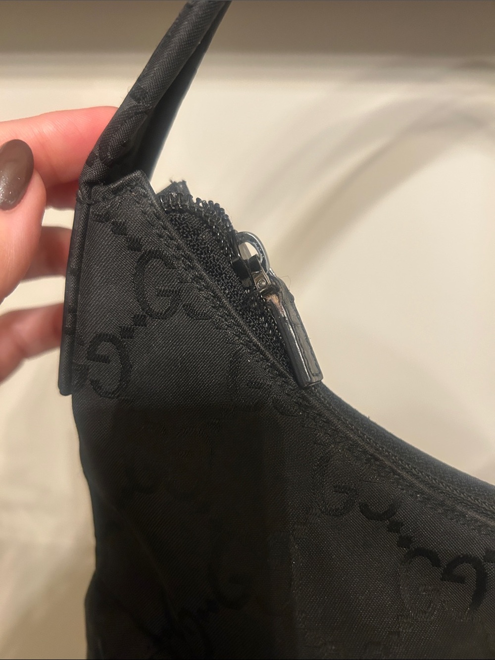 Gucci TOM FORD 1998 Black GG Monogram Shoulder Bag - Picture 3 of 6